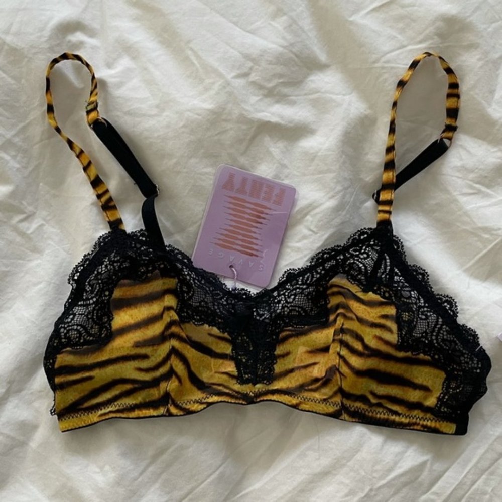Savage X Fenty Tiger Print Chiffon Bralette